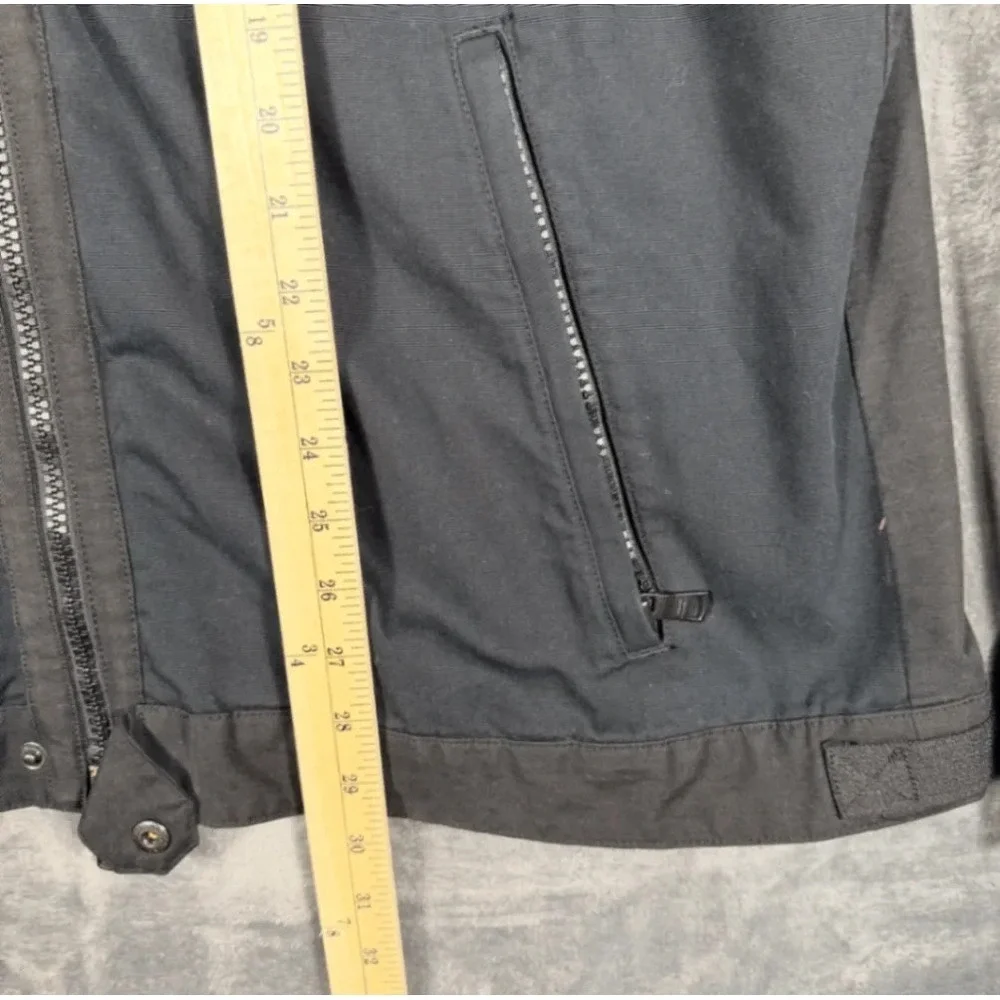 Armani Exchange Mens Full Zip Moto‎ Jacket Coat Size XXL Black Cotton Blend